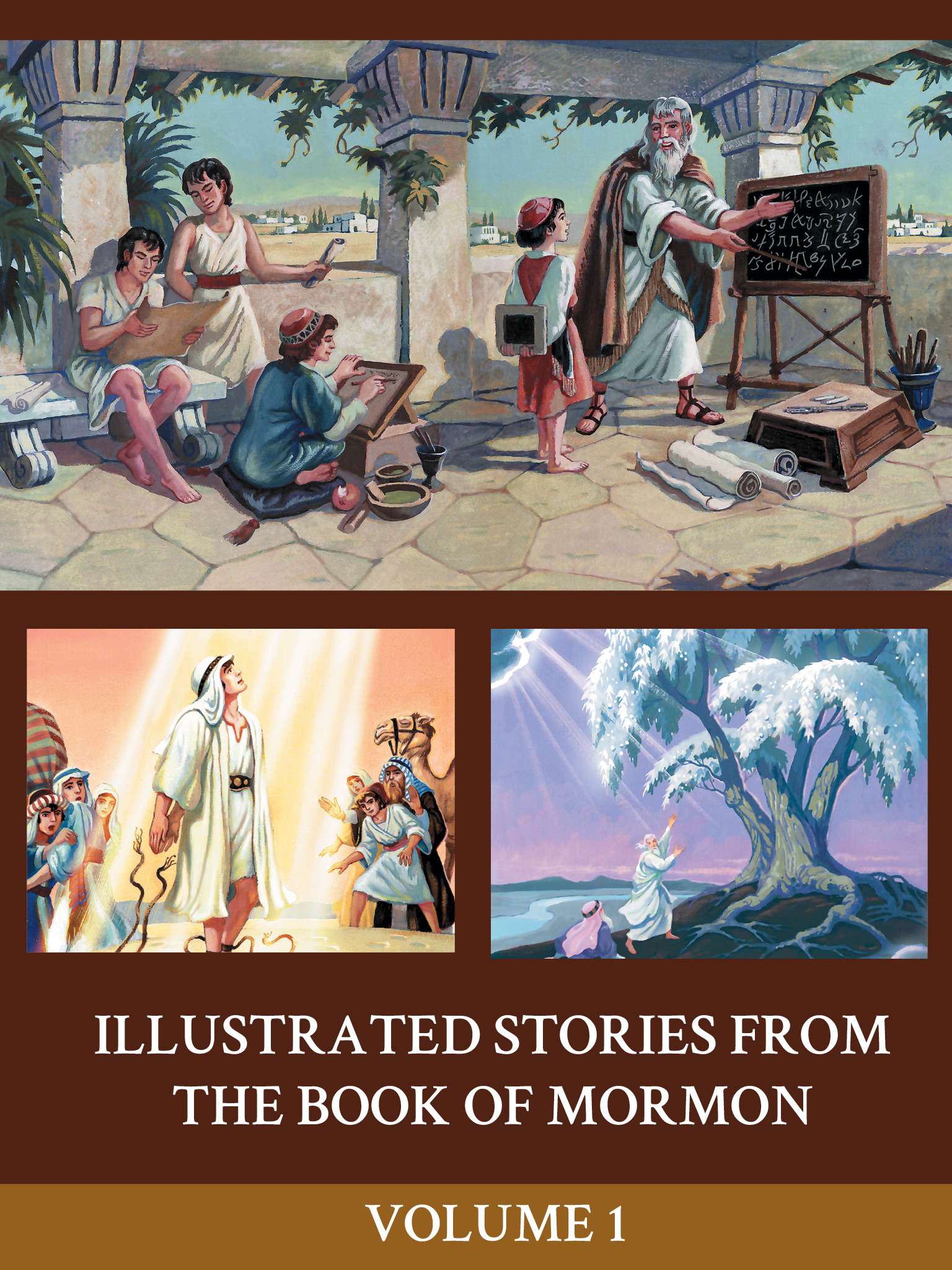 The cover art for Volume 1 of the book series Illustrated Stories from the Book of Mormon